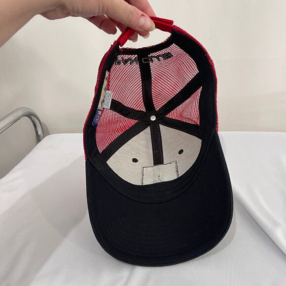 Kyle Busch Motorsports Fan Club Cap Snapback Trucker Hat Red Black Auto Racing - Picture 2 of 9